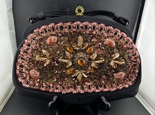    antique vintage clutch bag black  ladies Purse   