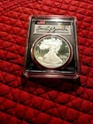 2024-W PROOF AMERICAN SILVER EAGLE PCGS PR70 DCAM FDI EMILY DAMSTRA SIGNED