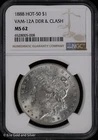 1888-P $1 Morgan Silver Dollar NGC MS 62 | VAM-12A DDR & Clash | Hot 50