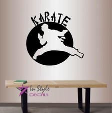 Vinyl Decal Karate Martial Arts Sports Fight Fighter Boys Room Wall Sticker 1628