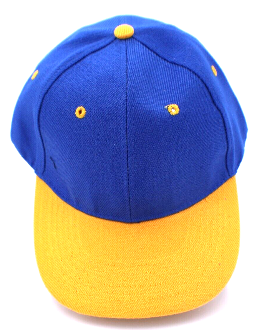 Blue & Orange Baseball Cap Hat Hook Loop Adjustable Back Brand New