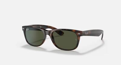 Ray-Ban New Wayfarer Polished Tortoise/G-15 Green 58 mm Sunglasses RB2132 902 58