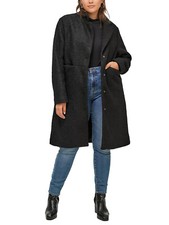 Ex Ellos Black Cilla Wool Blend Coat In Uk Sizes 18, 20, 22, 24, 26, 28, 30