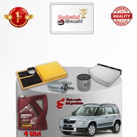 Set Service 4 Filter Und ÖL Skoda Yeti 1.4 TSI 92KW 125CV Von 2015->