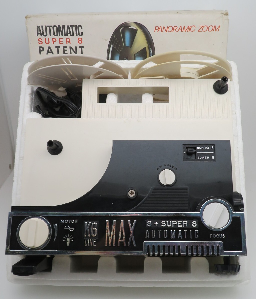 Lot 2 Projecteurs Super 8 Automatic K6 CINE MAX + K5 (pour Pièces/révision) + Film