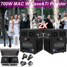 2PCS Cold Spark Machine 700W DMX Stage Firework Machine 6.6-9.8ft Wedding W/Case