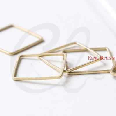 #ad 20 Pieces Raw Brass Square Blank Ring Square 20mm CW 3329C E 634 $2.18