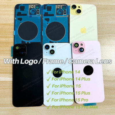Replacement Rear Back Glass Cover Big Hole Lot For iPhone 14/ 14 Plus/15 Pro Max