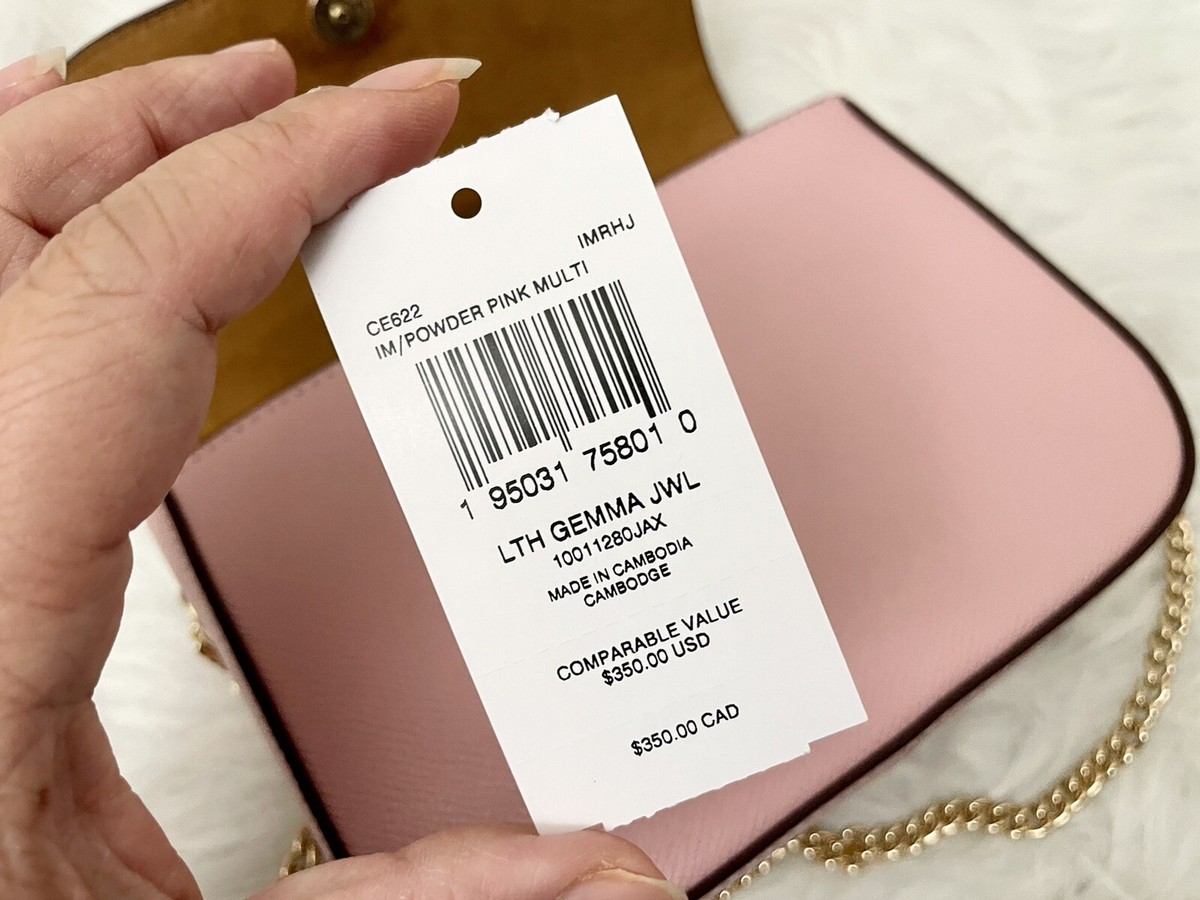 NWT Coach Gemma Crossbody With Jeweled Buckle CE622 Gold/Powder