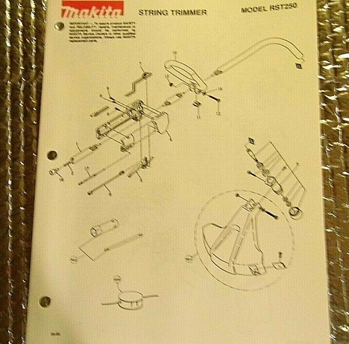 Makita Parts List 4-94 Gas String 