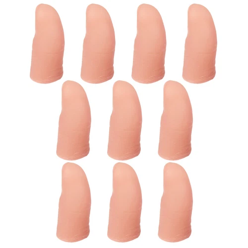 10Pcs False Finger Support Fingertip Protector Fake Finger Toy Trick Finger