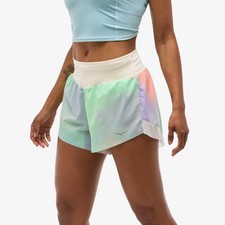  78 HOKA Women's Performance Woven Shorts 4" - Aster Flower Mist - Medium - New
