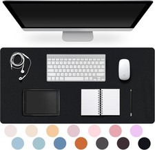 Large Leather Desk Pad Protector Non Slip Mouse Desk Mat