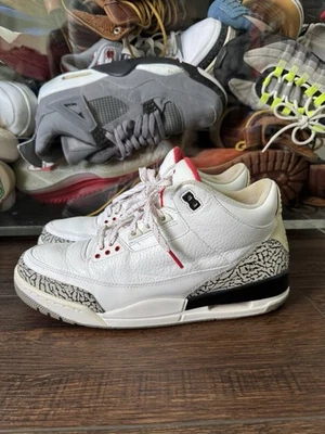 Used Size 11.5 - Air Jordan 3 Retro White Cement 2011 (136064-105) - image 1 of 4