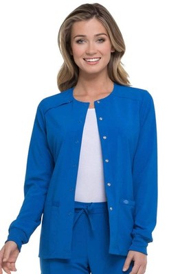 Dickies EDS Essentials Women Warm Up Scrubs Jacket Snap Front Plus Size DK305 4X