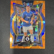 2024-25 Panini Select EPL Jake O'Brien RC Everton Terrace Orange Ice /155