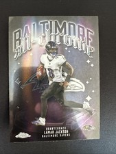 Topps Chrome Lamar Jackson Baltimore Ravens All-Chrome Insert Football Card