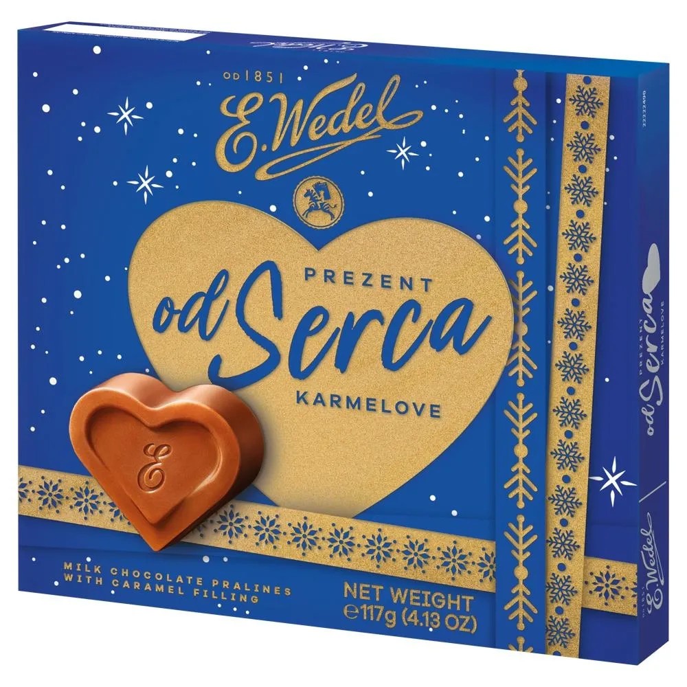 E. Wedel Chocolate pralines with CARAMEL Flakes 117g/4.12oz-FREE SHIP