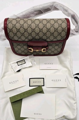 GUCCI Horsebit 1955 Schultertasche  - Supr/Azaklea - Michel Print - Medium - Neu