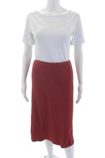 Narciso Rodriguez Womens Knee Length Pull On A Line Skirt Red Size 4