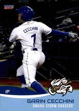 2017 Omaha Storm Chasers Choice 5 Garin Cecchini Sulphur Louisiana Baseball Card