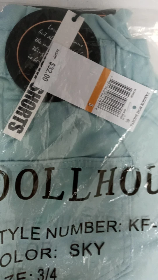 Nuevo con etiquetas Pantalones Cortos Casa de Muñecas Gladys Moda Azul Cielo Mamá Talla 3/4 Cintura Elástica 23 Foto 4 de 4