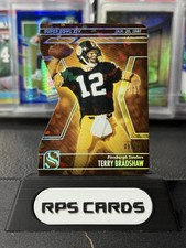 2025 Panini Silhouette Terry Bradshaw Super Bowl Cracked Ice /25 Die Cut