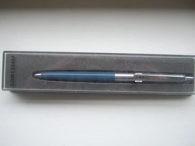 Vintage PAPER MATE Profile Ballpoint Pen - Blue/Chrome - Mint Condition - Image 1 of 4