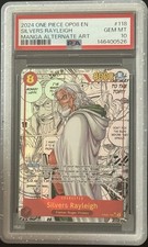 Bandai One Piece CCG Silvers Rayleigh OP08-118 Two Legends Manga Alt PSA 10