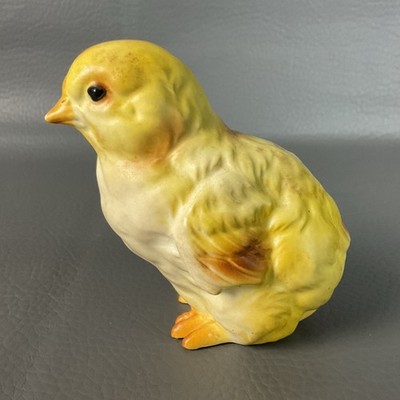 Vintage 1950s Norcrest Porcelain Life Like Realistic Yellow Easter Chick~JAPAN