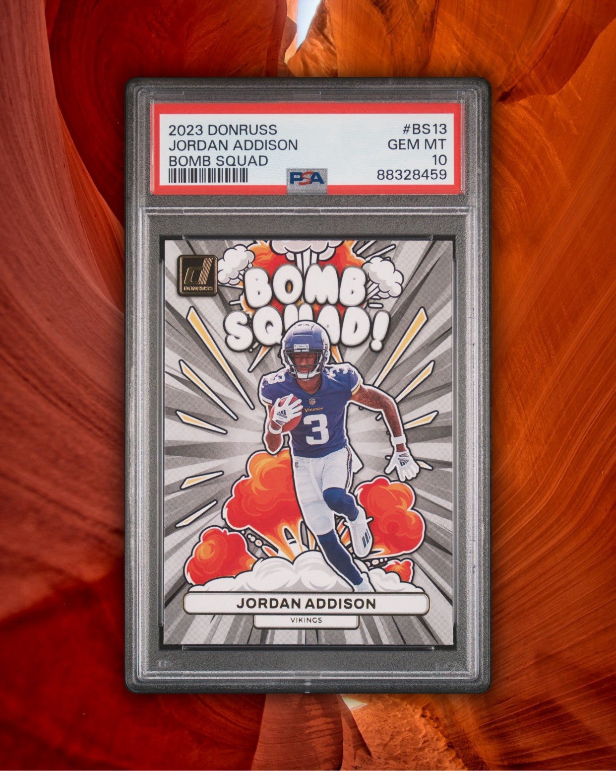 2023 Panini Donruss Jordan Addison Bomb Squad PSA 10 Low Pop!! RC