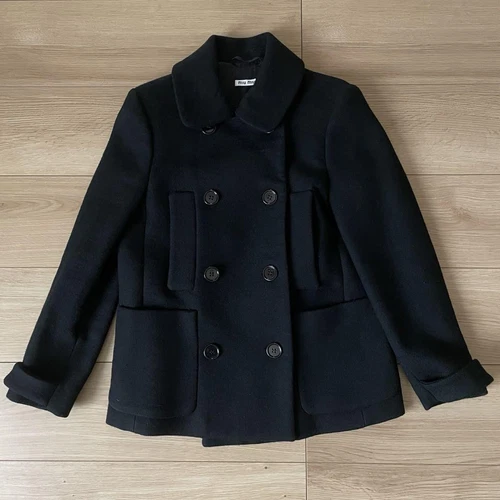 MIU MIU cappotto corto miumiu nero taglia 38 lunghezza 23 pollici s