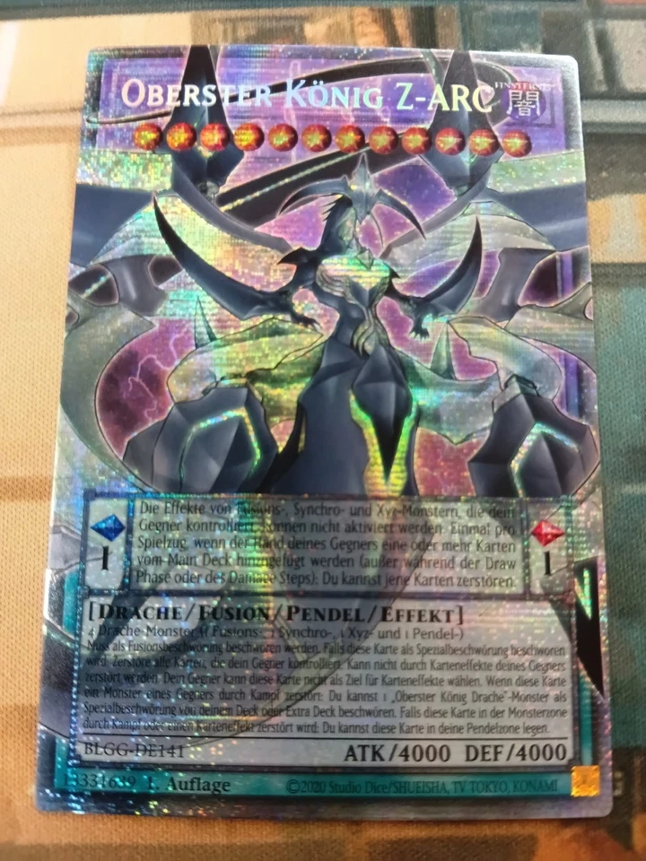 Oberster König Z-ARC BLGG-DE141 Starlight Rare Overframed Full Art DE NM Yugioh - Bild 1 von 1