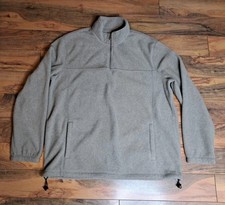 Croft  Barrow Mens 1/4 Zip Pullover Fleece Sweatshirt Size XL Oatmeal EUC