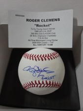 Roger Clemens Signed Autograped MLB Baseball Inscribed 