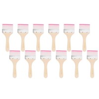 12-Teiliger Pinselset FüR Malerei, 17,5 Cm Flache Nylonborsten, Nr. 11 Rot/Weiß