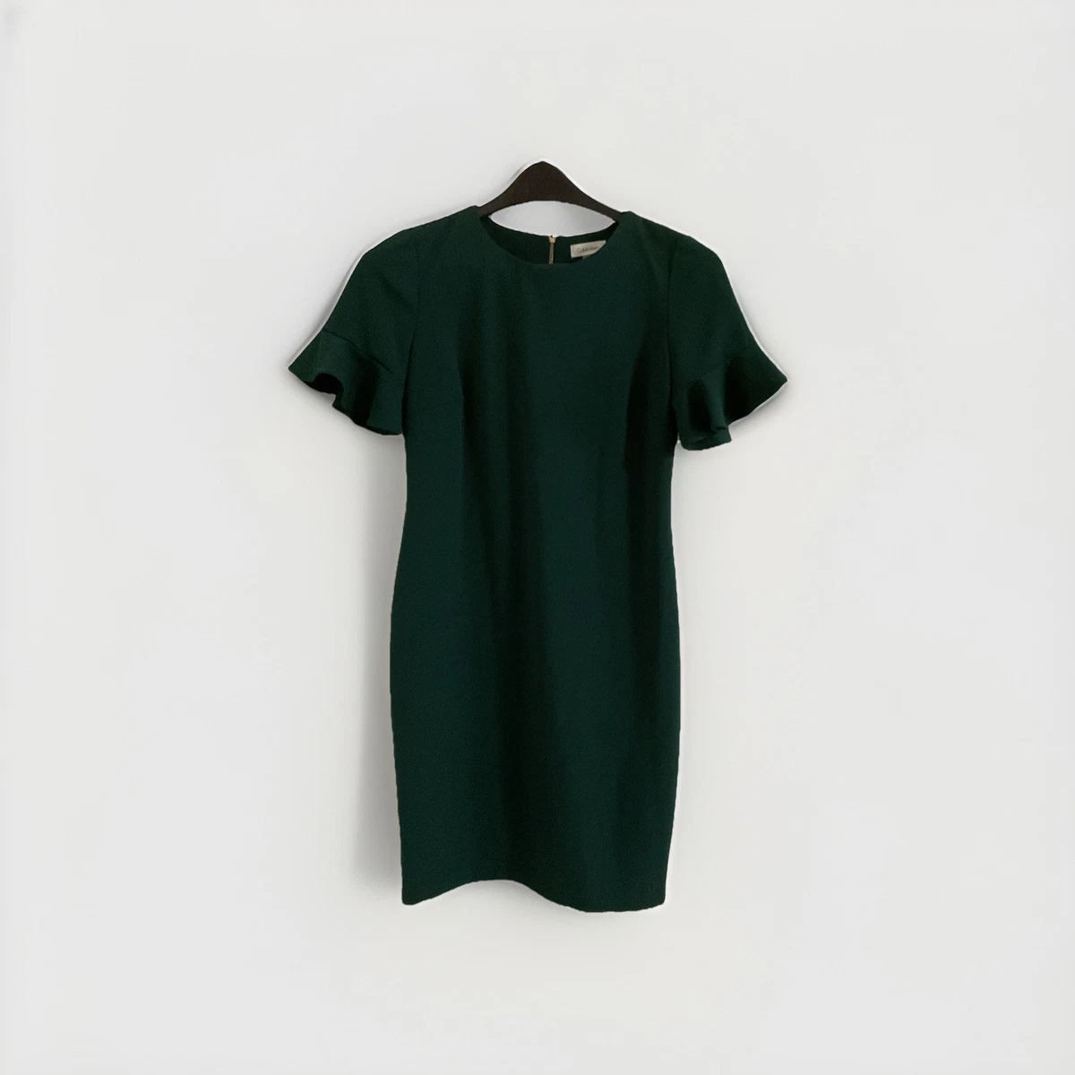slim fit dress slacks Dark Green A-Line V-Neck Chiffon Prom Dress, Green / 14 main image 0