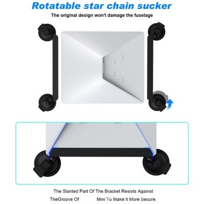 Mini Suction Mount Base Holder For Secure Satellite Reception On Smooth Surfaces