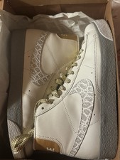 NEW Nike Blazer High Womens SZ 8.5 White Metallic Croc 317808-101 DS RARE 2008