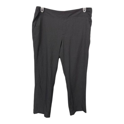 Time and Tru XXL 20 Gray Trousers Elastic Back Straight Leg Office Dark Academia