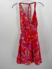 Pre-Owned Farm Rio Pink Size Small Halter Knee Length Sleeveless Dress
