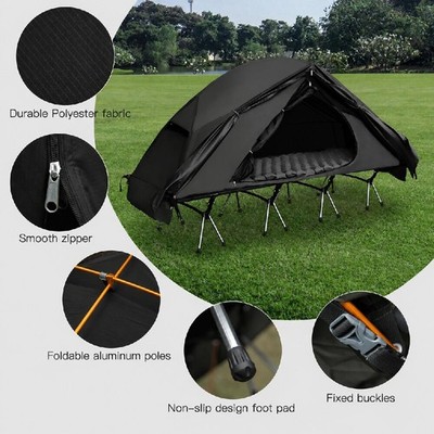 zelt mit plane abdecken wasserdichte Robustes Segeltuch grün faltbar regensicher Zelt-Bodenplane Abdeckung für von Outdoor-Camping Gartenmöbeln Wohnwagendach Lieferumfang: 2 Lenkerstopfen Klick-Fix City-Max GTA Bettgröße:Einzel