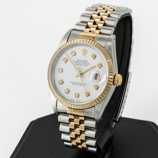 Men's Rolex DateJust 18K 36mm Ref. #16233 Jubilee Diamond Dial Watch W263927 1