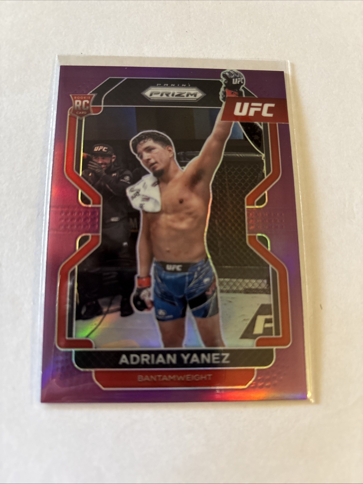 2022 Panini Prizm UFC - Adrian Yanez #107 Purple Prizm 66/149 (RC)