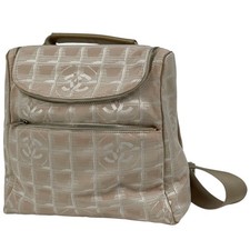 CHANEL Nuova Linea Viaggio Zaino 2WAY Borsa a Tracolla (Incastro) Logo CC Bac...