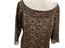 Star By Julien Bronze Lace  Dress Size 18 Fit 16-18 Bnwt