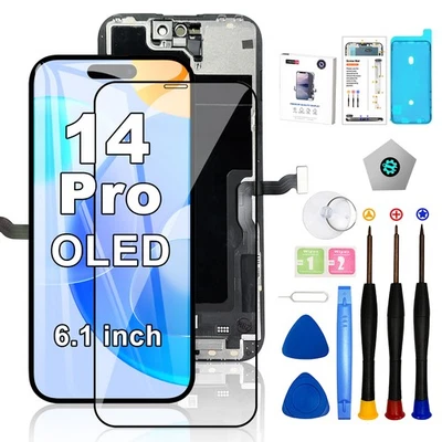 EFAITHFIX OLED Display für iPhone 14 Pro Ersatz Full HD Bildschirm Touchscreen 6.1" 120Hz