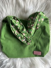 Marc Jacobs Daisy Wild Green Corduroy Tie Top Pouch Floral Liner Fabric Bag NEW✨