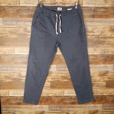 Marine Layer Saturday Pants Mens M Gray Slim Fit Drawstring Elastic Waist Chino