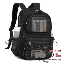 Mesh Backpack, Heavy Duty See Through Backpack Ultra-Lightweight Net Black